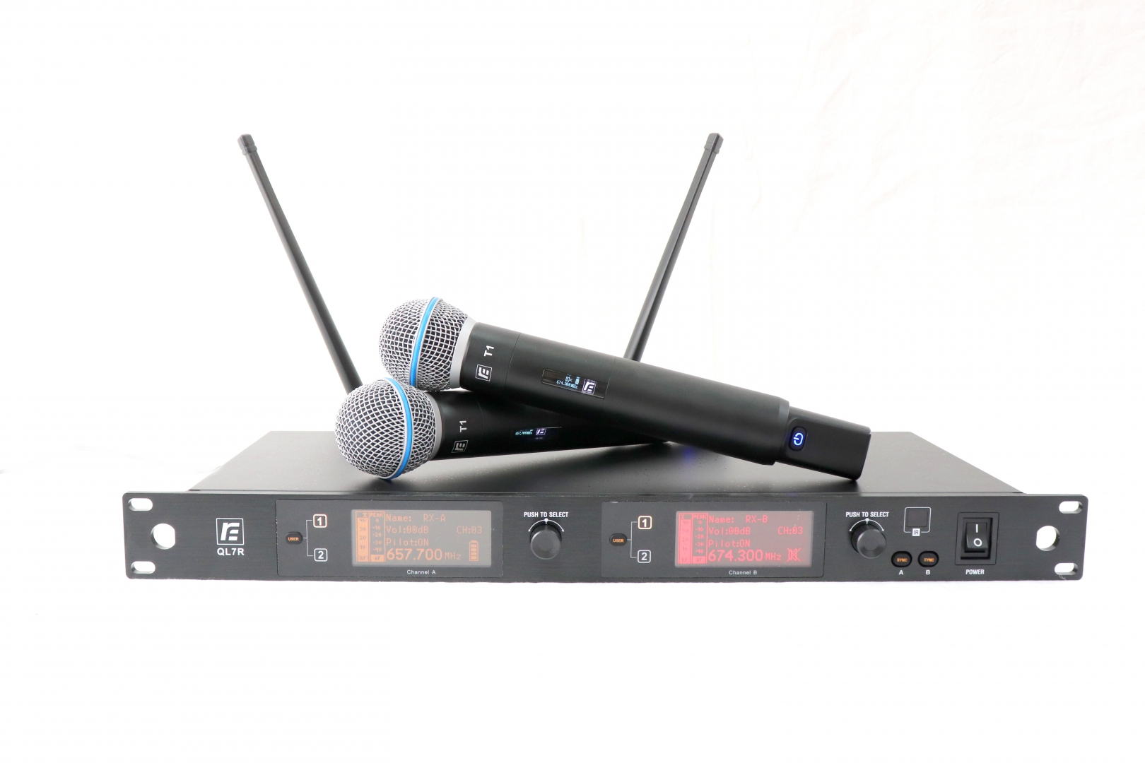 RFIntell QL7R/T1-B 720,500-754,000 МГц 2-канальная радиосистема с 2-мя ручными микрофонами в Перми