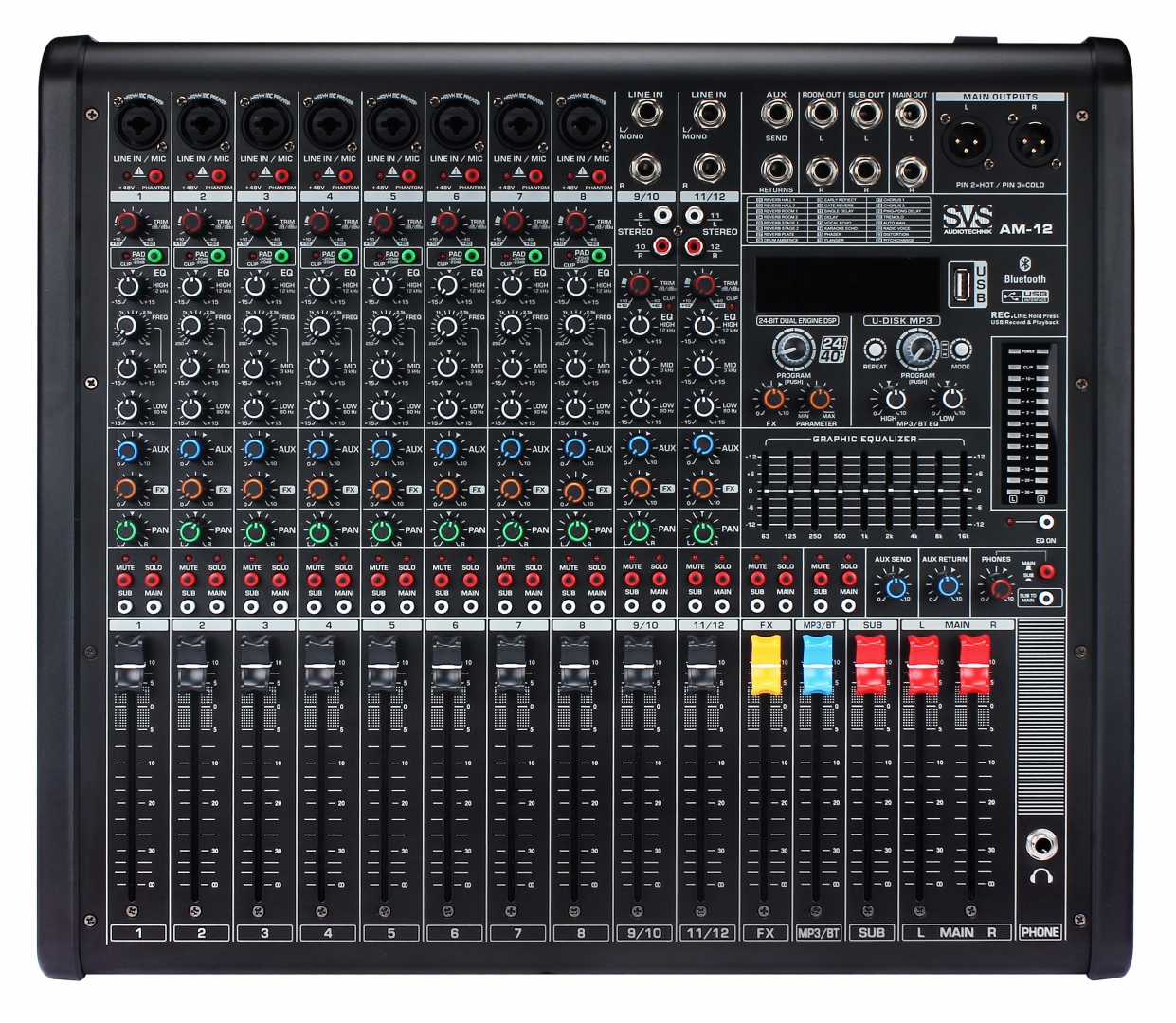 SVS Audiotechnik mixers AM-12 Микшерный пульт аналоговый, 12-канальный в Перми